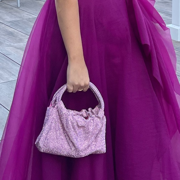 SIMKHAI Mini Ellerie Crystal Shoulder Bag Taffy Pink color - Picture 8 of 8